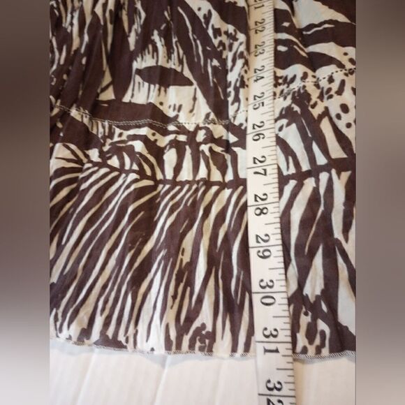 Coldwater creek silk blend leaf print maxi skirt with elastic waist - Picture 10 of 10